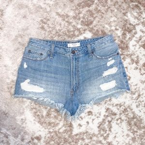 Abercrombie Distressed Jean Shorts